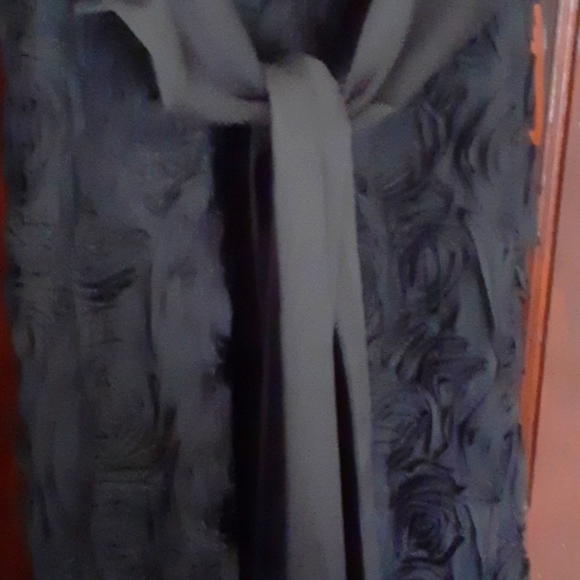 maxandcleo sz 2 satin bodice with rosettes on waist all the down stunning - Picture 7 of 9